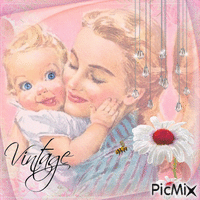 Vintage Mother and Child