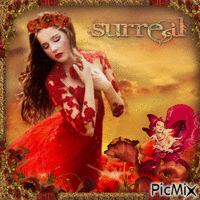 surreal with poppies - GIF animé gratuit