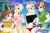 Lola Judith Sophy et Amanda - 免费动画 GIF