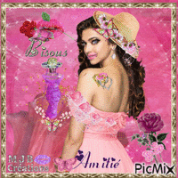 ..En rose , avec mon Parfum ..M J B Créations - GIF animé gratuit