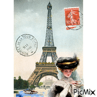Vintage Postcard GIF animé