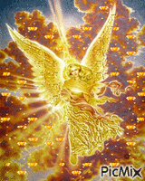golden angel animowany gif