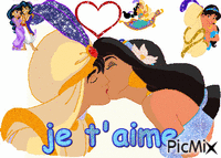 aladdin et jasmine - GIF animé gratuit