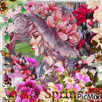 spring girl - Δωρεάν κινούμενο GIF
