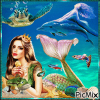 Sirène de mer - Nemokamas animacinis gif