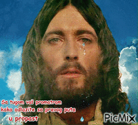 Isus plaće - GIF animado grátis