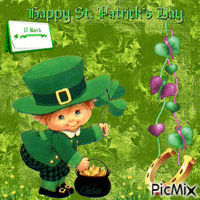 Joyeuse St Patrick анимированный гифка