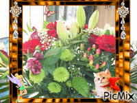 Bouquet de fleurs - GIF animado gratis