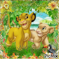 Young Simba and Nala