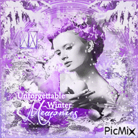 Winter woman purple