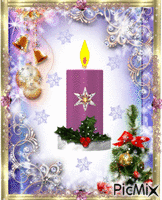 Candle with a star on. animuotas GIF