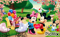 Minnie y Mickie - GIF animado grátis