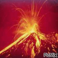Volcano animovaný GIF