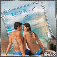 L'amour au bord de la mer. - GIF animate gratis