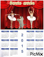 bonne année 6 - chat qui danse - Безплатен анимиран GIF