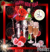 HAPPY NEW YEAR FOR ALL MY FRIENDS - GIF animado grátis