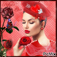 woman in red - Contest - Δωρεάν κινούμενο GIF