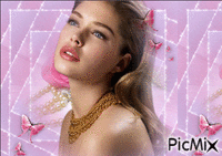 rose femme - GIF animé gratuit