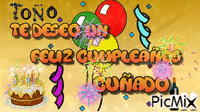 FELIZ CUMPLE CUÑADO - GIF animado gratis