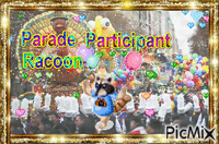 PARADE PARTICIPANT RACOON - Безплатен анимиран GIF