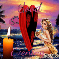 GE sexy beach candle - Gratis animeret GIF