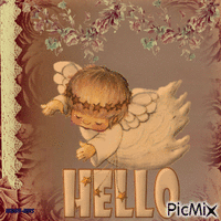 Hello-angels-gold GIF animé