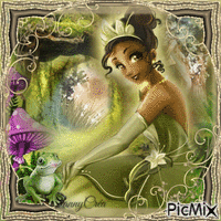 La princesse et la grenouille - Бесплатный анимированный гифка