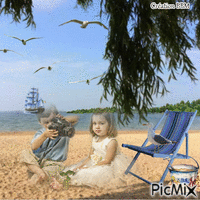 A la mer par BBM GIF animé