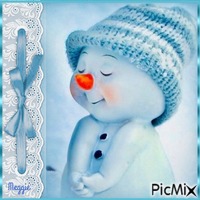 portrait of a snowbaby GIF animé