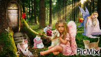 Kitten and Angels - GIF animé gratuit