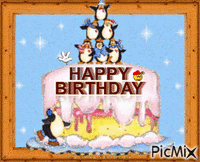 Happy Birthday - GIF animado grátis
