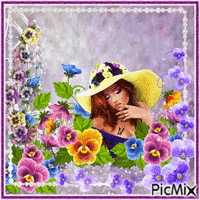 pansy lady Animiertes GIF