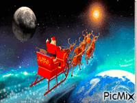 Дед мороз спешит - Безплатен анимиран GIF