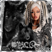 mes loups noirs,nath 动画 GIF