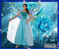 Blue Fairy Queen - Free animated GIF