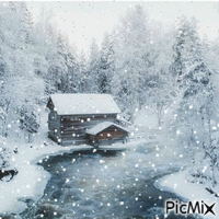 paysage de neige - Δωρεάν κινούμενο GIF
