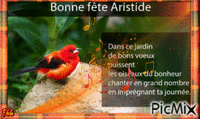 Bonne fête Aristide - GIF animé gratuit