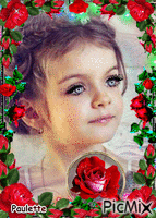 portrait de petite fille - GIF animé gratuit