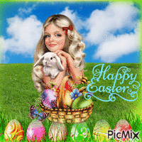 Easter girl - Ingyenes animált GIF