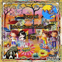International Children's Day. - GIF animé gratuit
