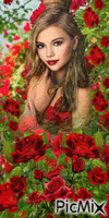 Девушка с розами.