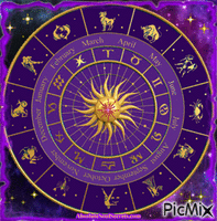 Zodiac Wheel - GIF animate gratis