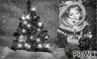 La neige à Noel - Ilmainen animoitu GIF