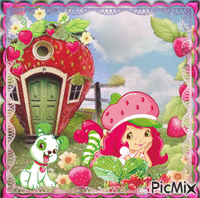 Fille fraises-contest animovaný GIF