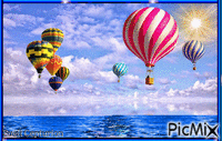 Balões de ar quente - 無料のアニメーション GIF