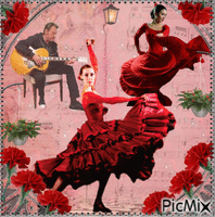 Flamenco. - Zdarma animovaný GIF