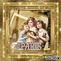 Elégance à Paris - Vintage - GIF animé gratuit
