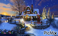 Paesaggio  natalizio - 免费动画 GIF