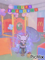 Beerus' Birthday at McDonald's - GIF animado grátis