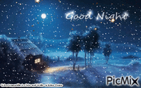 Gute Nacht/Winter - GIF animé gratuit